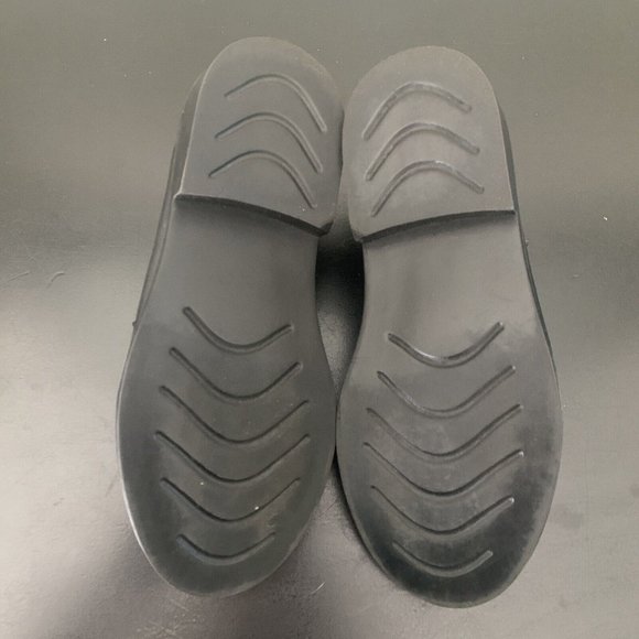 C2 by Calibrate Black leather dress shoes • 5M boys lace up Non-Slip Rubber Sole - Picture 5 of 8